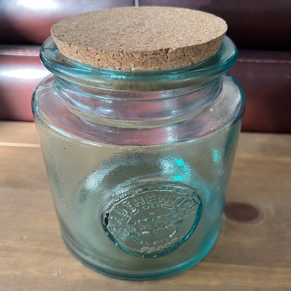 San Miguel Starbucks recycled glass canister. Excellent pre owned condition.